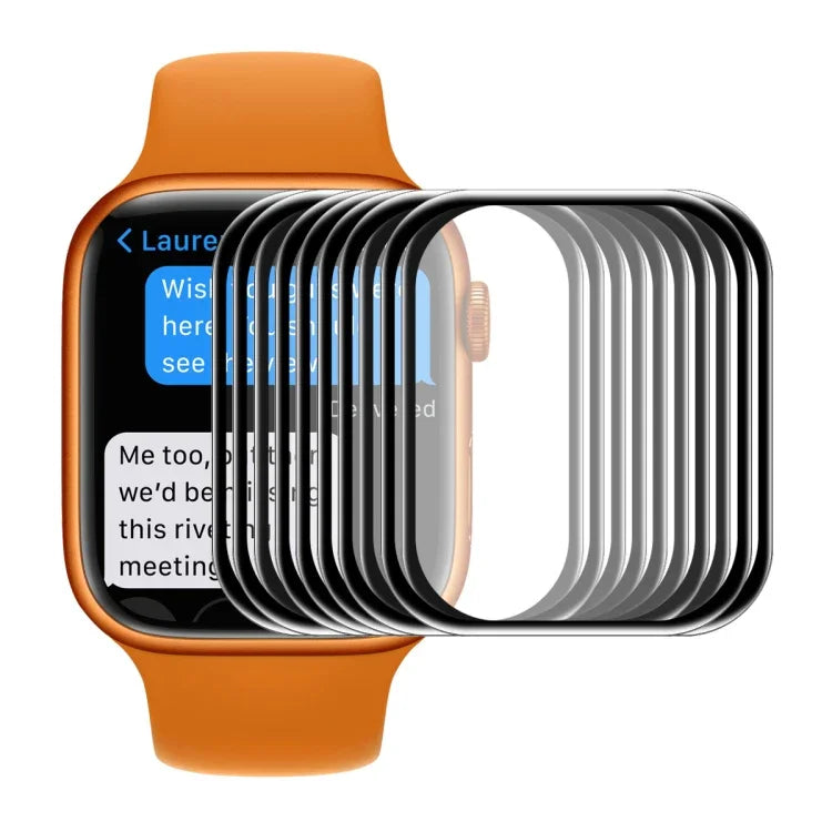 ENKAY Hat-Prince 3D 曲面全覆蓋全鋼化玻璃高清螢幕保護膜，適用於 Apple Watch Series 9 / 8 / 7 45mm，1 件裝，2 件裝，5 件裝，10 件裝