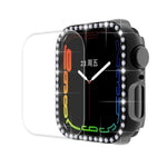 ENKAY Hat-Prince 電鍍 PC 鑽石錶殼 + 全覆蓋曲面 PET 螢幕保護膜，適用於 Apple Watch Series 7 45mm