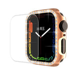 ENKAY Hat-Prince 電鍍 PC 鑽石錶殼 + 全覆蓋曲面 PET 螢幕保護膜，適用於 Apple Watch Series 7 45mm
