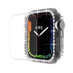 ENKAY Hat-Prince 電鍍 PC 鑽石錶殼 + 全覆蓋曲面 PET 螢幕保護膜，適用於 Apple Watch Series 7 45mm