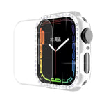 ENKAY Hat-Prince 電鍍 PC 鑽石錶殼 + 全覆蓋曲面 PET 螢幕保護膜，適用於 Apple Watch Series 7 45mm
