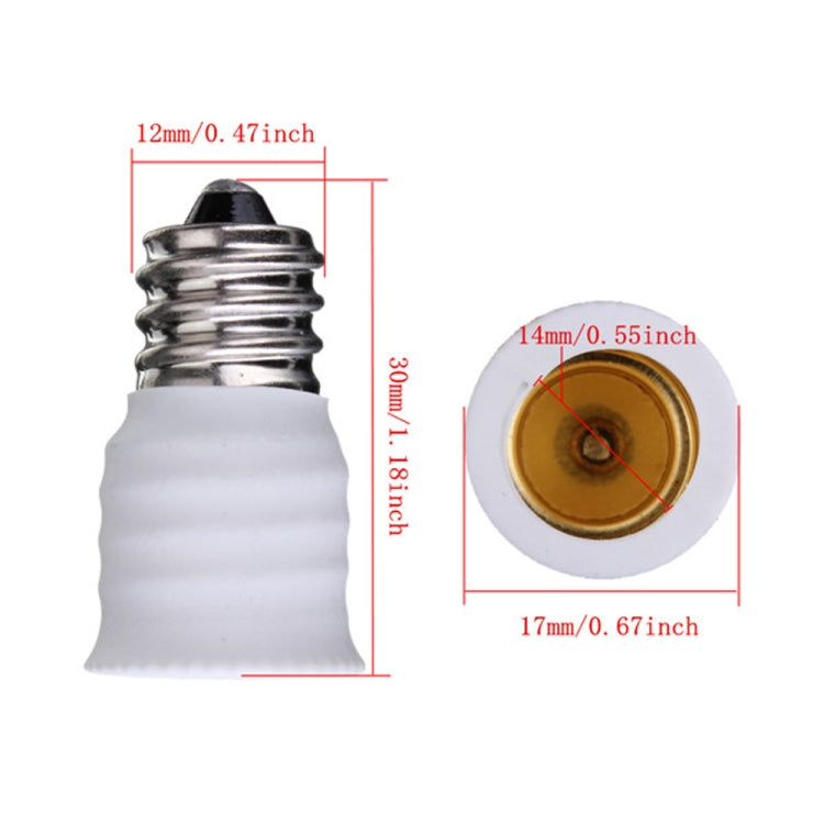 10 PCS E12 To E14 Socket Changer LED Light Lamp Adapter, Black, White