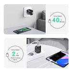 PD25W USB-C / Type-C + QC3.0 USB 雙埠快速充電器，附USB轉Micro USB數據線，英規插頭，英規插頭 + USB轉Micro USB線