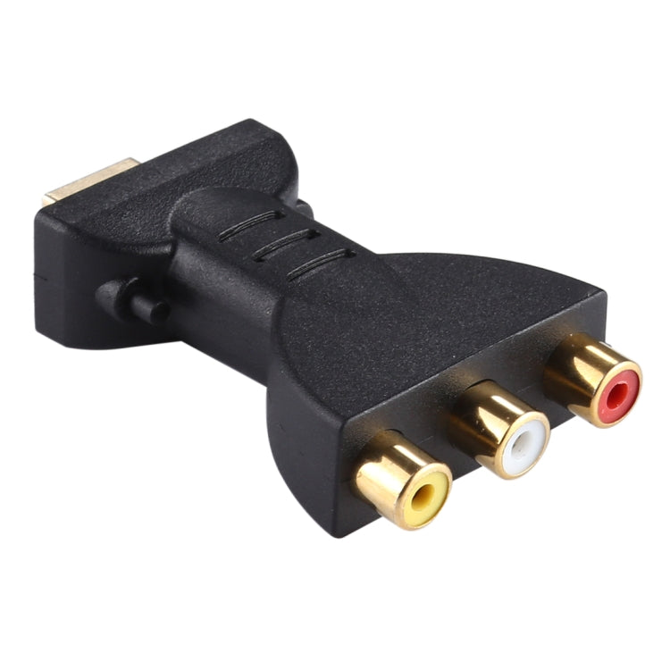 鍍金 HDMI 公頭轉 3 色 RGB RCA 視頻音頻轉接器 AV 元件轉換器，適用於 DVD 投影機，HDMI