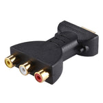 鍍金 HDMI 公頭轉 3 色 RGB RCA 視頻音頻轉接器 AV 元件轉換器，適用於 DVD 投影機，HDMI