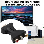 鍍金 HDMI 公頭轉 3 色 RGB RCA 視頻音頻轉接器 AV 元件轉換器，適用於 DVD 投影機，HDMI