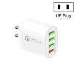QC-04 QC3.0 + 3埠USB 2.0 多埠手機平板充電器，美規插頭，美規插頭