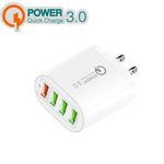 QC-04 QC3.0 + 3埠USB 2.0 多埠手機平板充電器，美規插頭，美規插頭