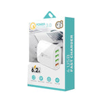 QC-04 QC3.0 + 3埠USB 2.0 多埠手機平板充電器，美規插頭，美規插頭