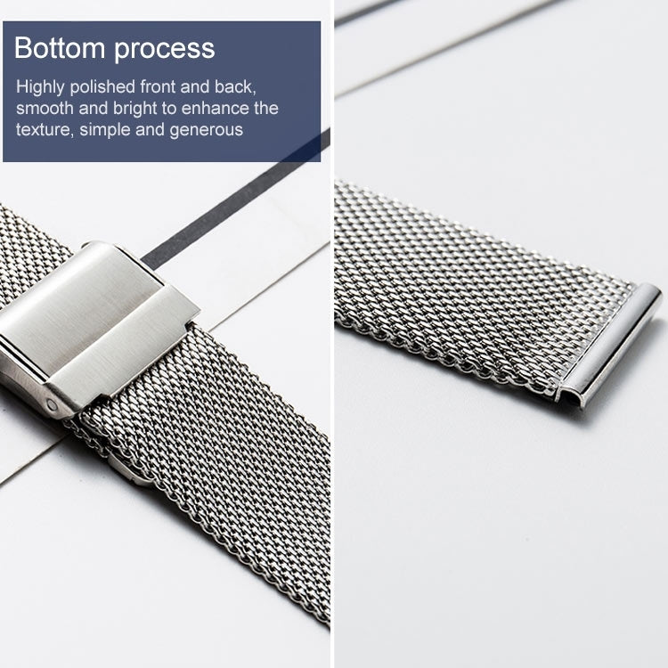 Stainless Steel Milan Double Insurance Buckle Watch Strap, For Huawei  Watch GT 3 46MM, For Huawei Watch GT Runner, For Huawei Watch 3, For Huawei Watch 3 Pro, For Huawei Watch GT 2 Pro, For Huawei Watch GT 2e, For Huawei Watch GT 46mm                 ...
