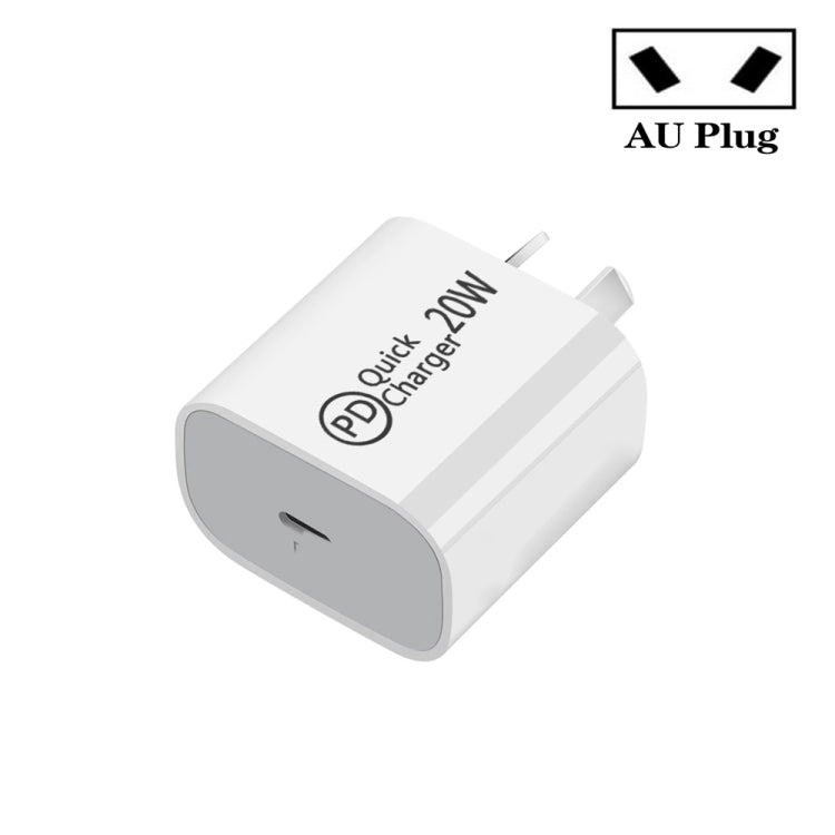 AU-20W PD USB-C / Type-C 旅行充電器，適用手機，澳洲插頭，澳洲插頭