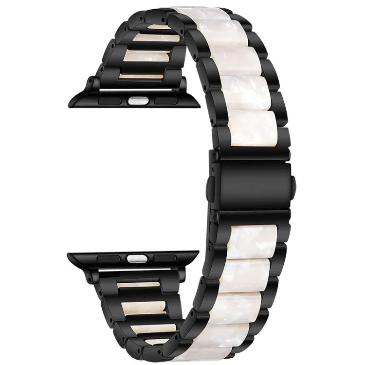 金屬+樹脂錶帶，適用於 Apple Watch Series，7 41mm / 6&SE&5&4 40mm / 3&2&1 38mm，7 45mm / 6&SE&5&4 44mm / 3&2&1 42mm