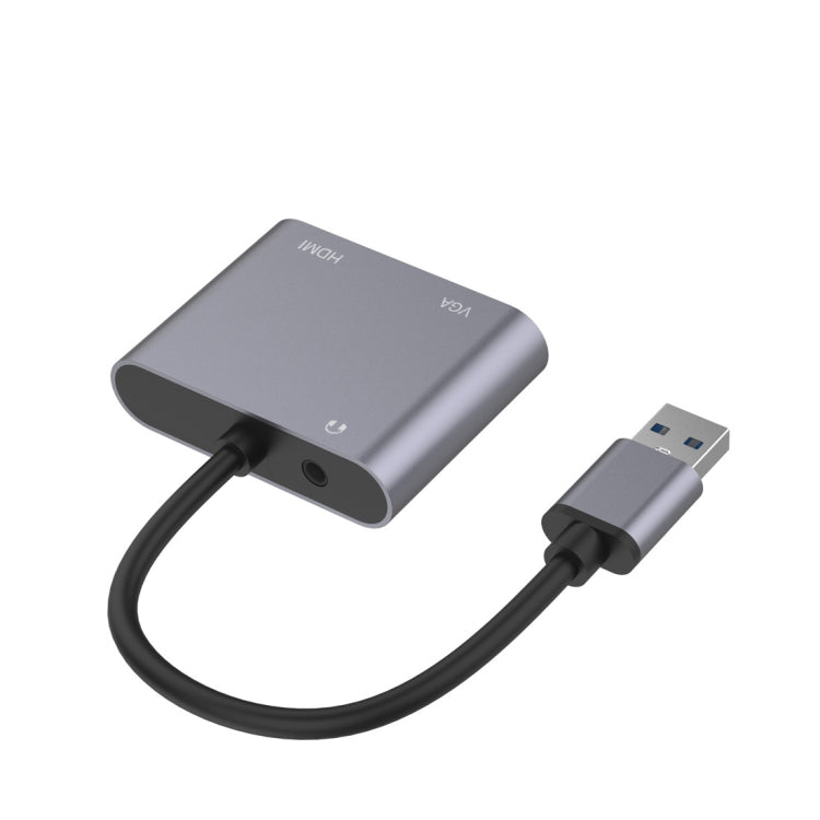 3 合 1 USB 轉 HDMI / VGA / 音頻集線器轉接器