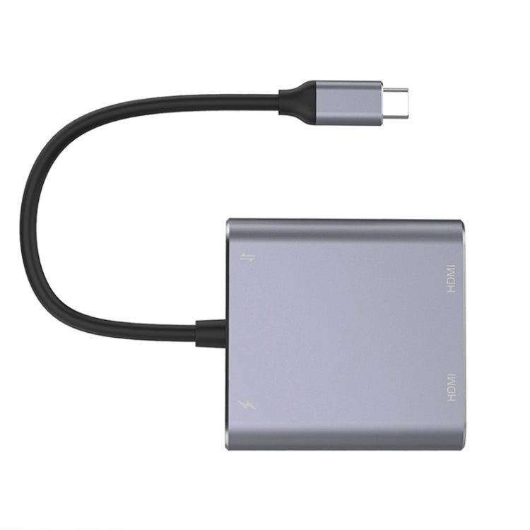 4 合 1 Type-C 轉雙 HDMI + USB + Type-C 集線器轉接器