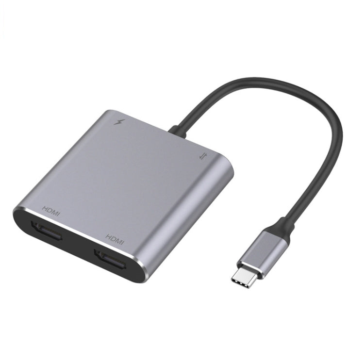4 合 1 Type-C 轉雙 HDMI + USB + Type-C 集線器轉接器