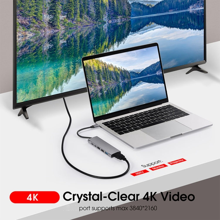 9 合 1 USB Type-C 轉 HDMI+USB3.0x3+Type-C+PD+SD/TF+音頻集線器轉接器，HDMI+USB3.0x3+Type-C+PD+SD/TF+音頻 轉 Type-C