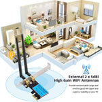 1200Mbps 5G / 2.4G雙頻PCIe無線網路卡