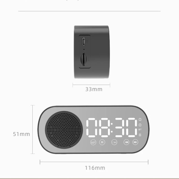 Z7 數位藍牙 5.0 喇叭多功能鏡面鬧鐘 FM 收音機，Z7（黑色）、Z7（白色）、Z7（粉色）
