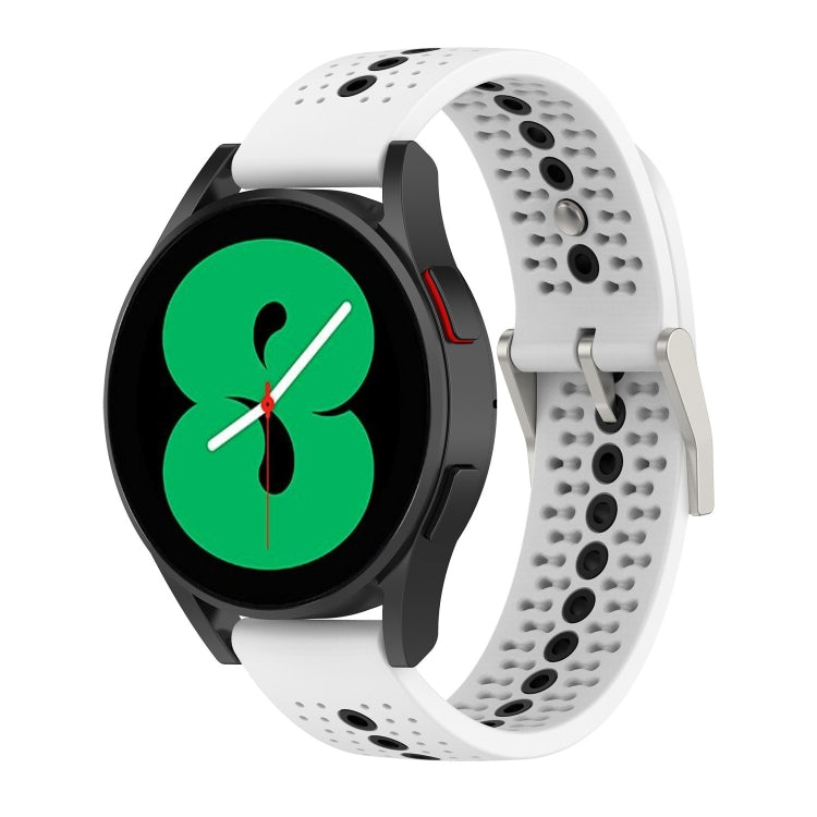 雙色矽膠透氣錶帶，適用於 Samsung Galaxy Watch Active 2 40mm，適用於 Samsung Galaxy Watch Active 2 44mm，適用於 Samsung Galaxy Watch 3 41mm，適用於 Samsung Galaxy Watch 42mm
