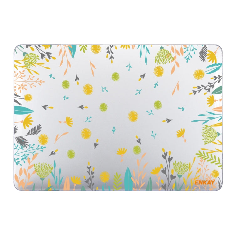 ENKAY 花卉系列圖案筆記型電腦保護水晶殼，適用於MacBook Air 13.3吋 A1932 / A2179 / A2337