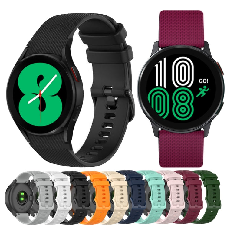 20mm 格紋矽膠錶帶，適用於 Samsung Galaxy Watch 4 40mm / 44mm，適用於 Samsung Galaxy Watch 4 Classic 42mm / 46mm，適用於 Samsung Galaxy Watch 3 41mm，適用於 Samsung Galaxy Watch Active 2 40mm / 44mm