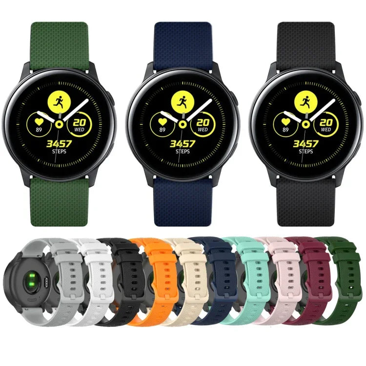 20mm 格紋矽膠錶帶，適用於 Samsung Galaxy Watch Active 40mm，Samsung Galaxy Watch 42mm，Samsung Galaxy Gear Sport，Samsung Gear S2 Classic