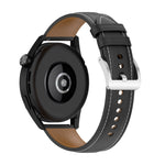 小牛紋理縫線錶帶，適用於 Samsung Galaxy Watch 3 45mm，適用於 Samsung Galaxy Watch 46mm，適用於 Samsung Galaxy Gear S3 Classic / Gear S3 Frontier