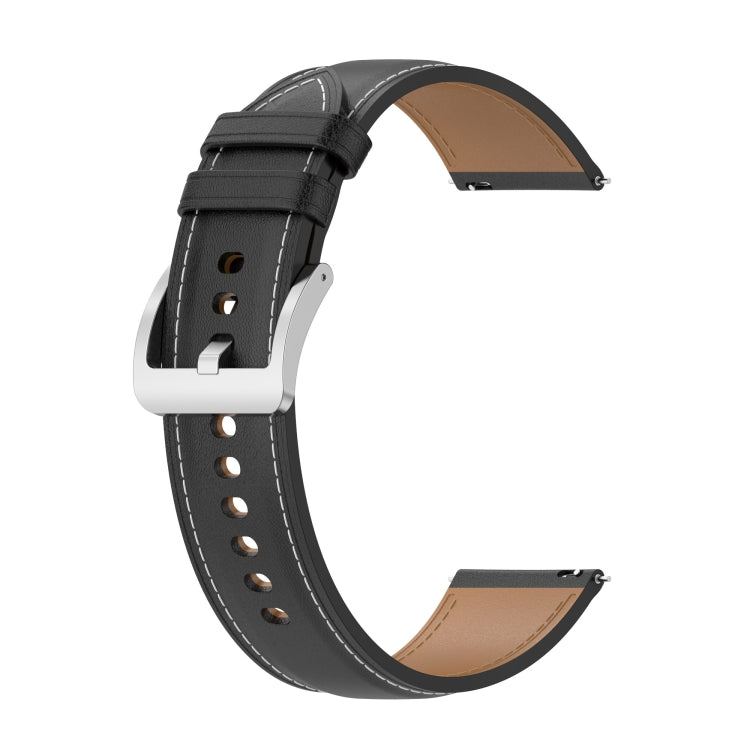 小牛紋理縫線錶帶，適用於 Samsung Galaxy Watch 3 45mm，適用於 Samsung Galaxy Watch 46mm，適用於 Samsung Galaxy Gear S3 Classic / Gear S3 Frontier