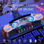 Newrixing NR555 桌面彩色 LED 遊戲藍牙揚聲器，支援 TF 與 FM