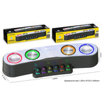 Newrixing NR555 桌面彩色 LED 遊戲藍牙揚聲器，支援 TF 與 FM