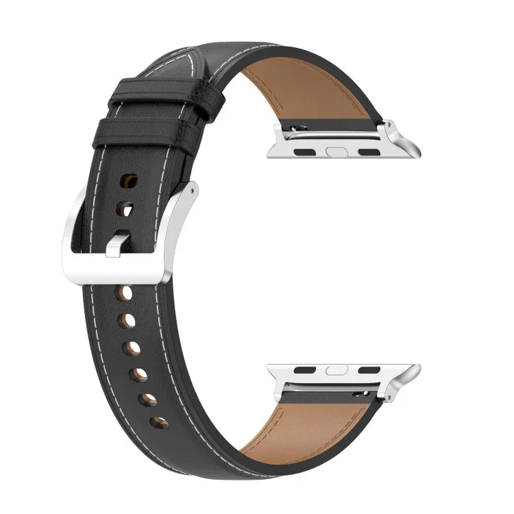 頂層牛皮縫線錶帶，適用於 Apple Watch 系列，7 41mm / 6&SE&5&4 40mm / 3&2&1 38mm 20mm，7 45mm / 6&SE&5&4 44mm / 3&2&1 42mm 22mm，7 41mm / 6&SE&5&4 40mm / 3&2&1 38mm 22mm，7 45mm / 6&SE&5&4 44mm / 3&2&1 42mm 20mm