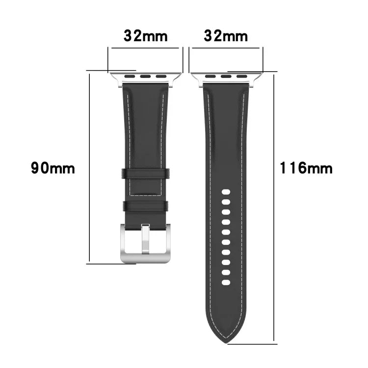 頂層牛皮縫線錶帶，適用於 Apple Watch 系列，7 41mm / 6&SE&5&4 40mm / 3&2&1 38mm 20mm，7 45mm / 6&SE&5&4 44mm / 3&2&1 42mm 22mm，7 41mm / 6&SE&5&4 40mm / 3&2&1 38mm 22mm，7 45mm / 6&SE&5&4 44mm / 3&2&1 42mm 20mm