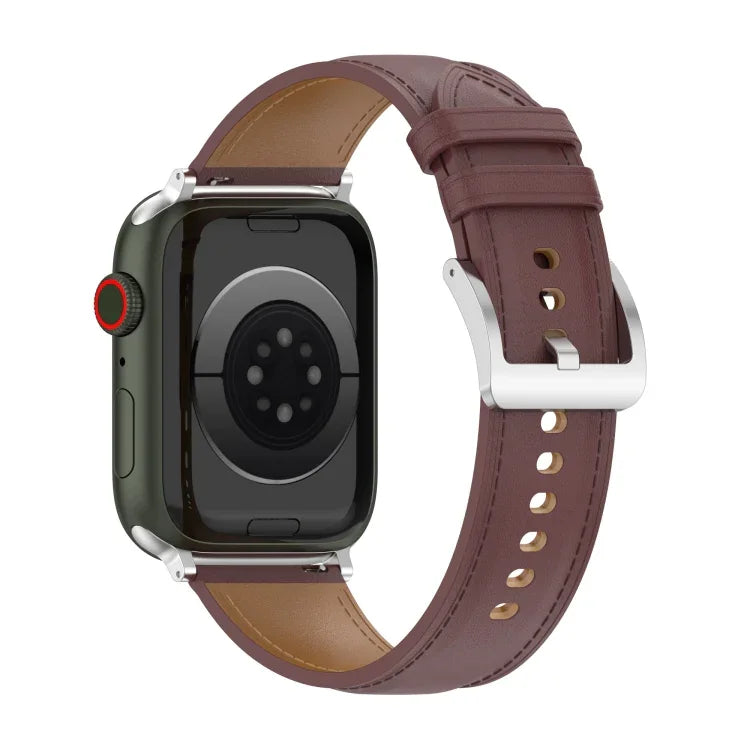 頂層牛皮縫線錶帶，適用於 Apple Watch 系列，7 41mm / 6&SE&5&4 40mm / 3&2&1 38mm 20mm，7 45mm / 6&SE&5&4 44mm / 3&2&1 42mm 22mm，7 41mm / 6&SE&5&4 40mm / 3&2&1 38mm 22mm，7 45mm / 6&SE&5&4 44mm / 3&2&1 42mm 20mm