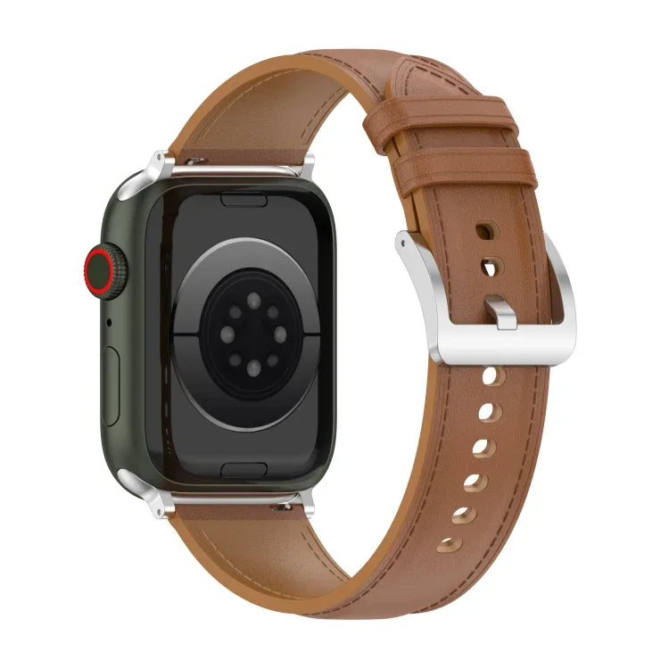 頂層牛皮縫線錶帶，適用於 Apple Watch 系列，7 41mm / 6&SE&5&4 40mm / 3&2&1 38mm 20mm，7 45mm / 6&SE&5&4 44mm / 3&2&1 42mm 22mm，7 41mm / 6&SE&5&4 40mm / 3&2&1 38mm 22mm，7 45mm / 6&SE&5&4 44mm / 3&2&1 42mm 20mm