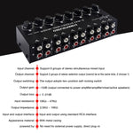 B066 迷你立體聲 8 通道 RCA 非源聲音被動混音器，無需電源，8 通道 RCA