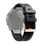 20mm Rose Gold Buckle Silicone Strap, For Garmin Fenix 7S, For Garmin Fenix 6S, For Garmin Fenix 6S Pro, For Garmin Fenix 5S, For Garmin Fenix 5S Plus