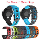 20mm Mixed-Color Silicone Strap, For Samsung Galaxy Watch 4 40mm, For Samsung Galaxy Watch 4 44mm