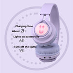 BT06C+ 兒童頭戴式可愛無線藍牙耳機附麥克風及 LED 燈
