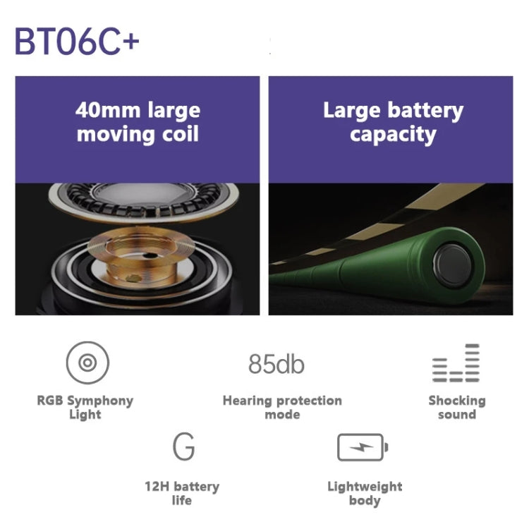 BT06C+ 兒童頭戴式可愛無線藍牙耳機附麥克風及 LED 燈