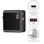 PD-65W USB-C / Type-C + QC3.0 USB 筆記型電腦充電器，澳洲插頭 / 美國插頭，澳洲插頭 / 美國插頭