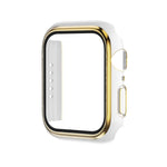 電鍍雙色 PC+鋼化膜錶殼，適用於 Apple Watch Series 9 / 8 / 7 45mm，適用於 Apple Watch Series 6/5/4/SE 44mm