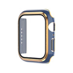 電鍍雙色 PC+鋼化膜錶殼，適用於 Apple Watch Series 9 / 8 / 7 45mm，適用於 Apple Watch Series 6/5/4/SE 44mm