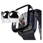 電鍍雙色 PC+鋼化膜錶殼，適用於 Apple Watch Series 9 / 8 / 7 45mm，適用於 Apple Watch Series 6/5/4/SE 44mm