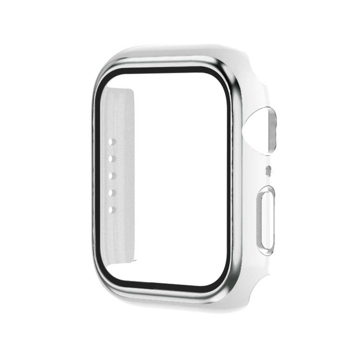 電鍍雙色 PC+鋼化膜錶殼，適用於 Apple Watch Series 3/2/1 42mm，適用於 Apple Watch Series 9 / 8 / 7 41mm