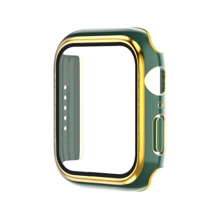電鍍雙色 PC+鋼化膜錶殼，適用於 Apple Watch Series 3/2/1 42mm，適用於 Apple Watch Series 9 / 8 / 7 41mm