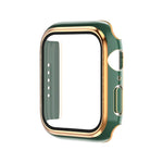 電鍍雙色 PC+鋼化膜錶殼，適用於 Apple Watch Series 3/2/1 42mm，適用於 Apple Watch Series 9 / 8 / 7 41mm