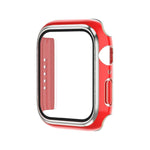 電鍍雙色 PC+鋼化膜錶殼，適用於 Apple Watch Series 3/2/1 42mm，適用於 Apple Watch Series 9 / 8 / 7 41mm