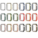 電鍍雙色 PC+鋼化膜錶殼，適用於 Apple Watch Series 3/2/1 42mm，適用於 Apple Watch Series 9 / 8 / 7 41mm