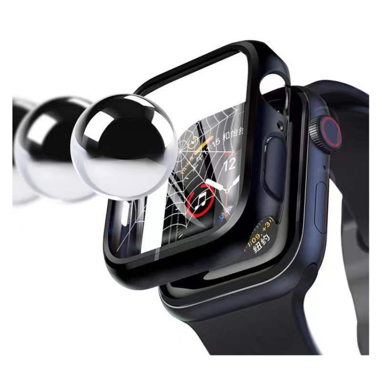 電鍍雙色 PC+鋼化膜錶殼，適用於 Apple Watch Series 3/2/1 42mm，適用於 Apple Watch Series 9 / 8 / 7 41mm