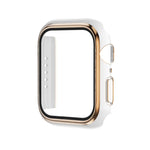 電鍍雙色 PC+鋼化膜錶殼，適用於 Apple Watch Series 3/2/1 42mm，適用於 Apple Watch Series 9 / 8 / 7 41mm
